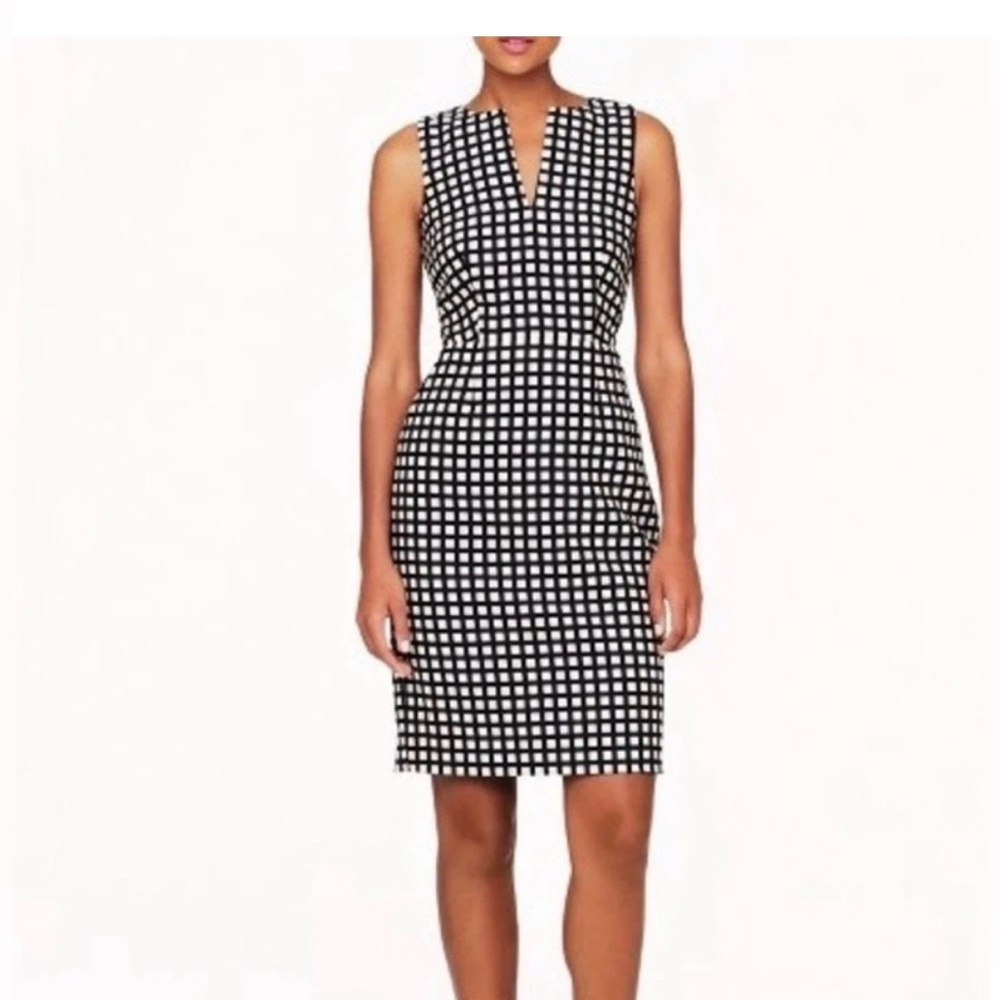 J. Crew Windowpane Sleeveless Sheath Dress Size 0